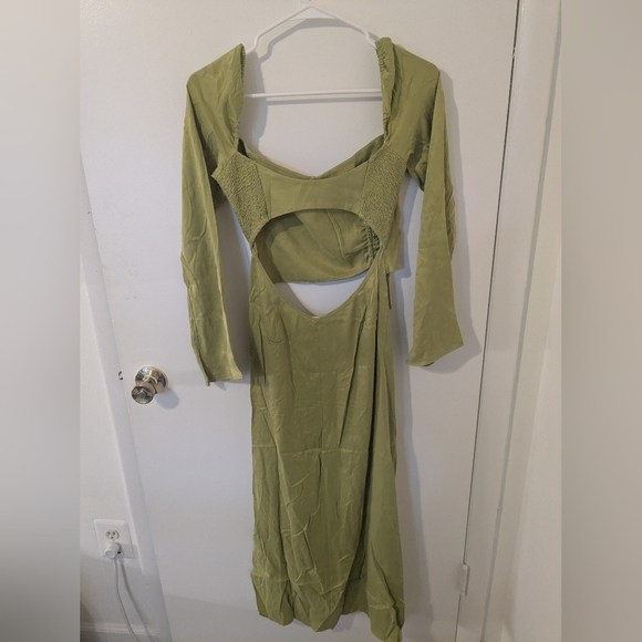 NWT $288 For Love and Lemons Allie Green Midi Dress Size Small - Picture 12 of 12